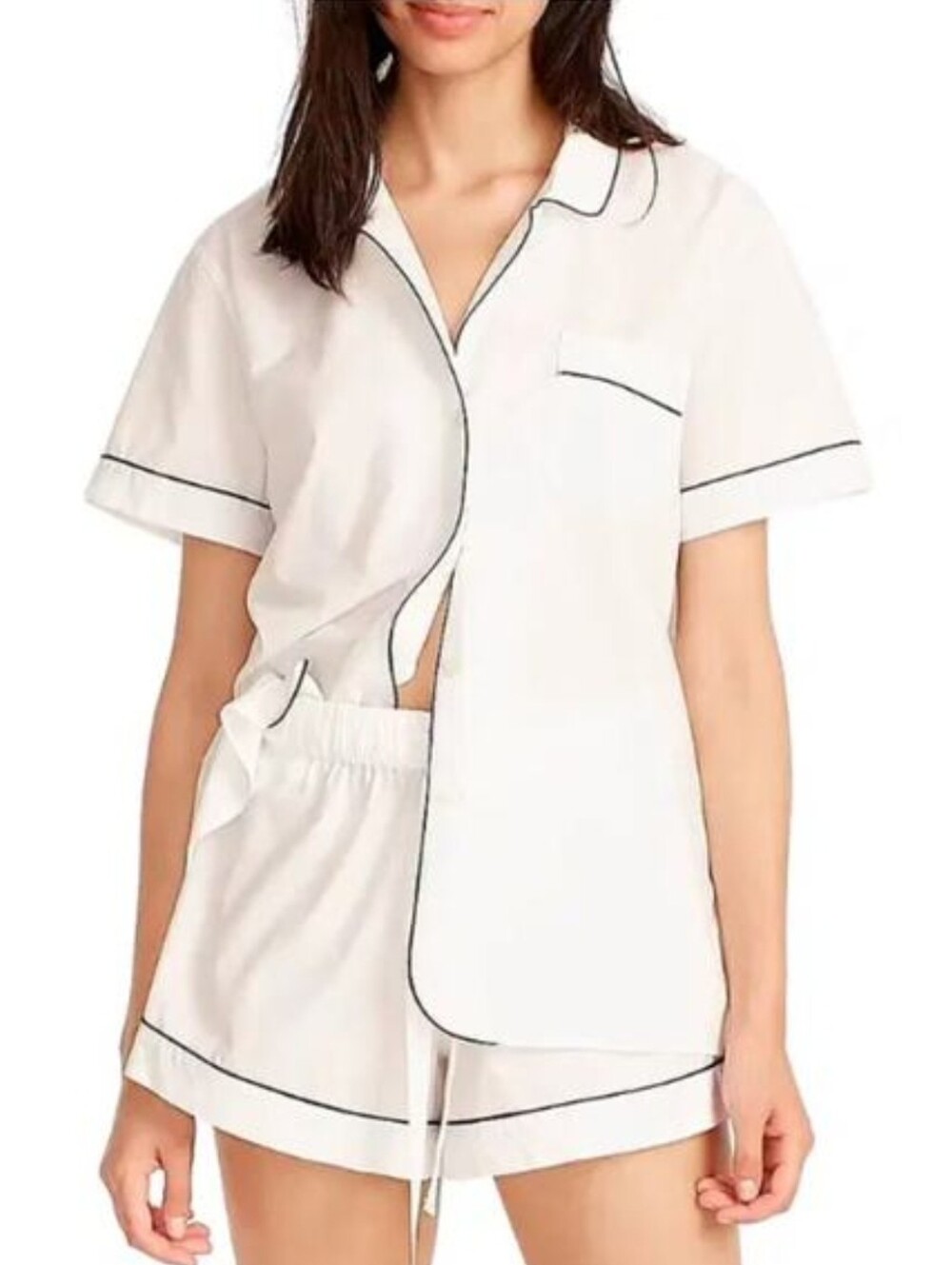 J. Crew End-On-End Cotton Pajama Short Set Size XL